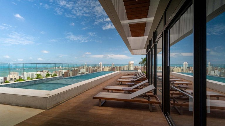 Studio Beach Class Meireles – Rooftop & Piscina