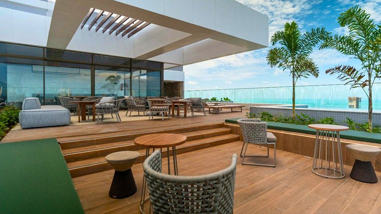 Studio Beach Class Meireles – Rooftop & Piscina