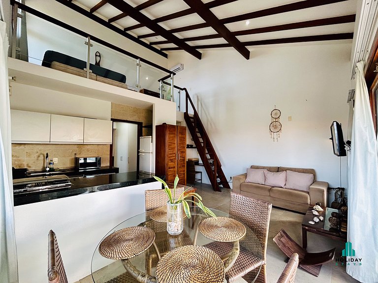 Duplex com vista para o mar