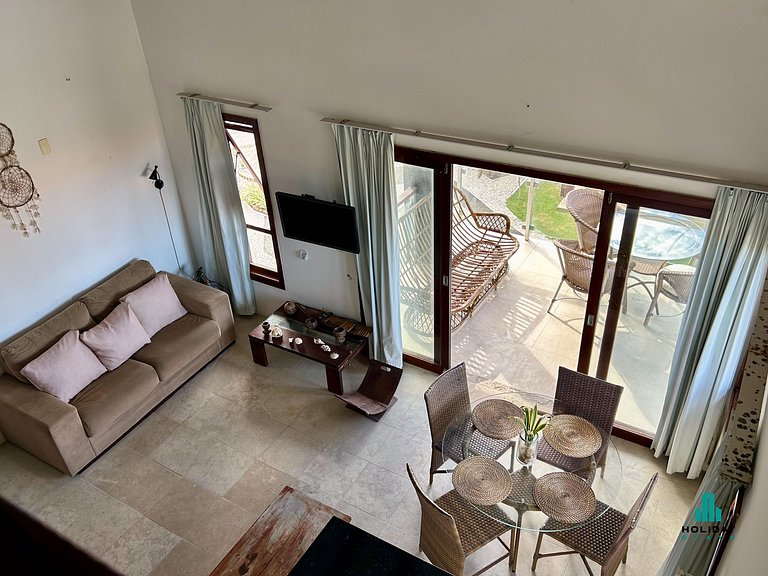 Duplex com vista para o mar