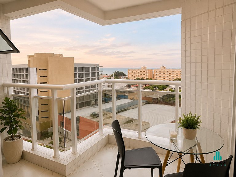 Apartamento 1 Quarto com Vista Parcial para o Mar